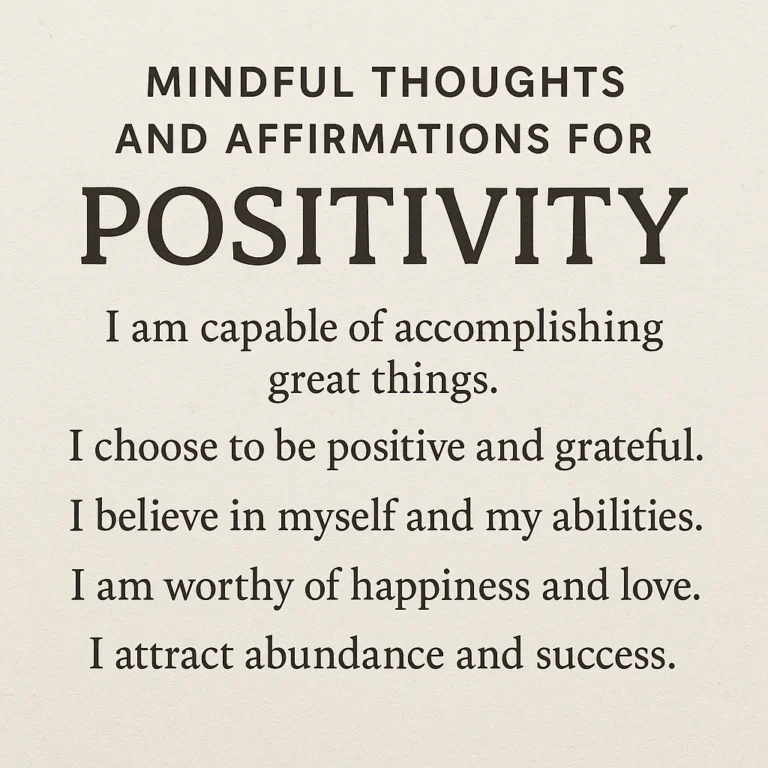 Featured image for 50 Mindful Thoughts Affirmations for Positivity 2026